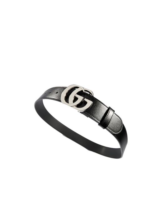 Gucci White Cut Gg Marmont Belt for men