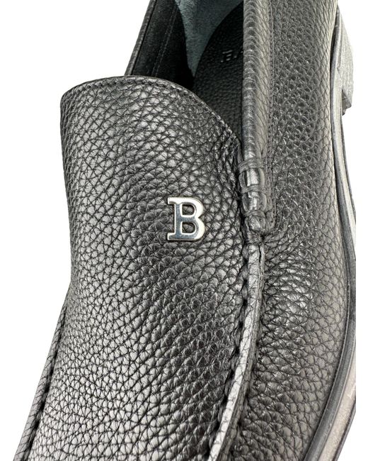 Bally Gray Logo Business Casual Shoes for men