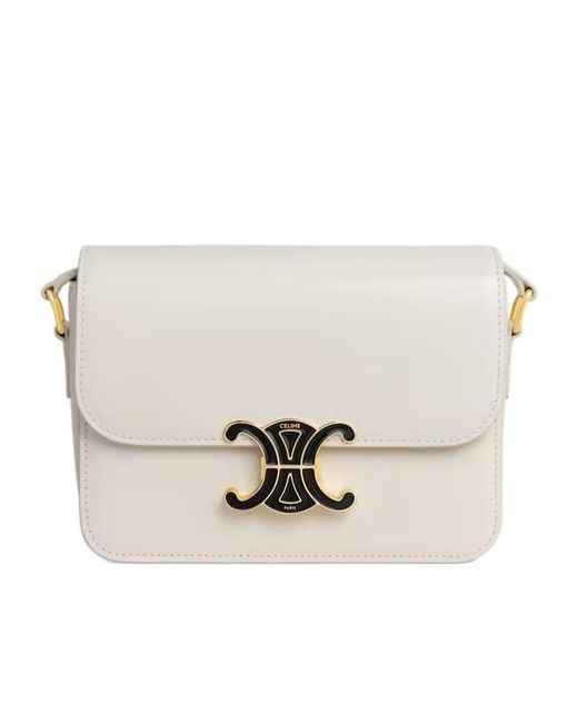 Céline White Teen Triomphe Bag