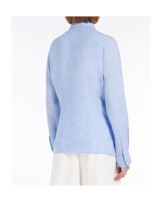 Weekend by Maxmara Blue Light Linen Shirt