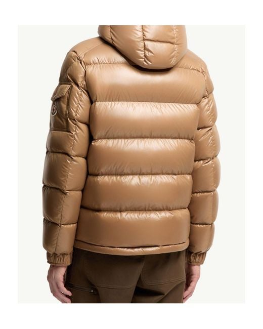 Moncler Brown Maya Hooded Short Down Jacket for men