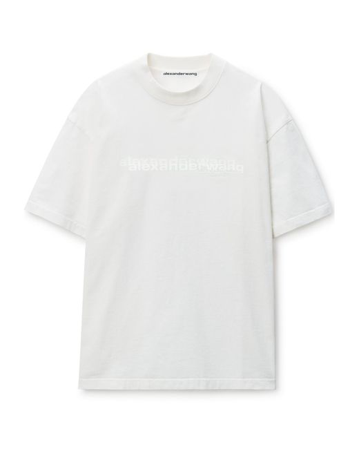 Alexander Wang White Short Sleeved Crewneck T-Shirt for men