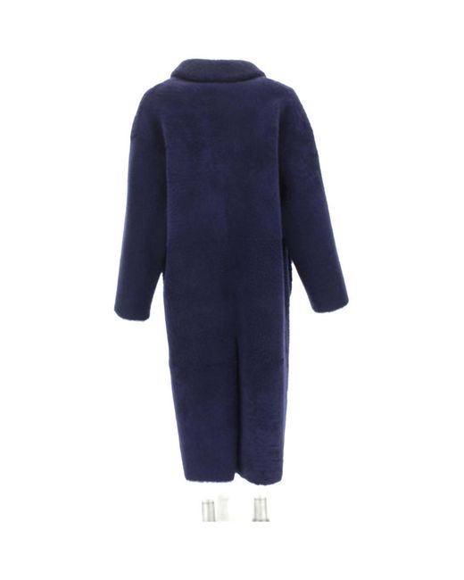 Blancha Blue Double Breasted Coat