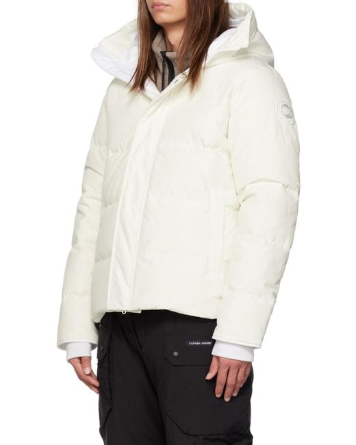 Canada Goose White Humanature Series Macmillan Quilted Down Jacket for men
