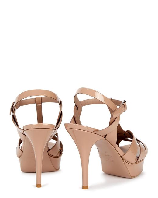 Saint Laurent Pink Tribute 80 Leather Sandals