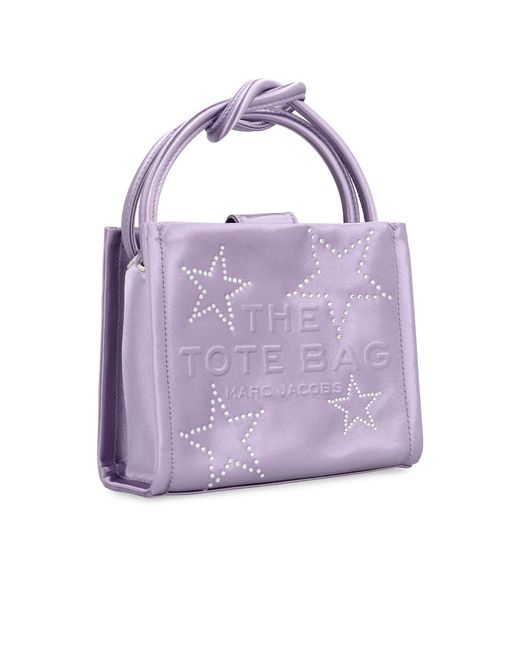 Marc Jacobs Purple The Star Satin Mini Tote Bag