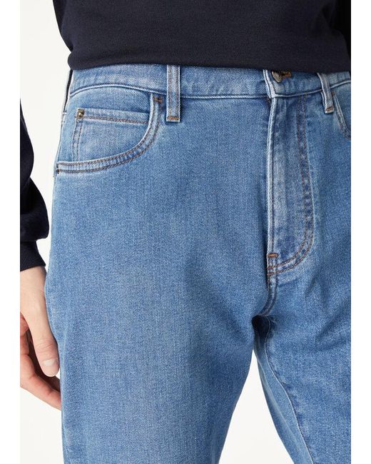 Loro Piana Blue Belt-Strap Jeans for men