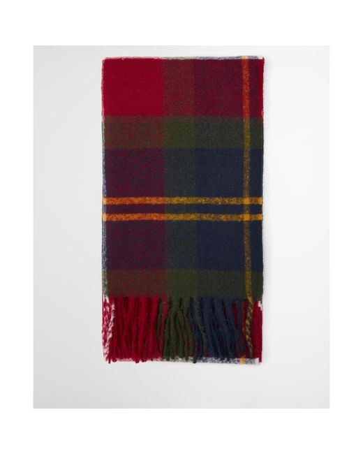 Barbour Red Plaid Scarf
