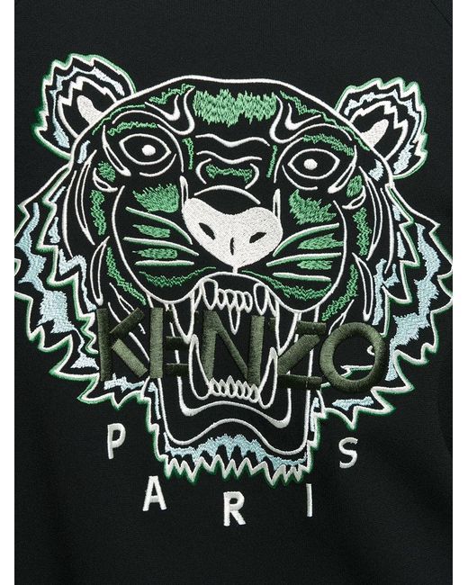 KENZO Black Tiger Sea Lily Embroidered Bomber Jacket