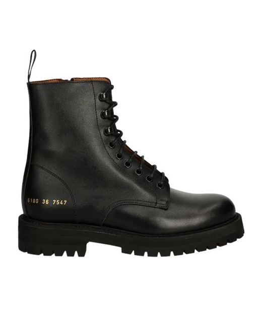 Common Projects Black Leather Boots