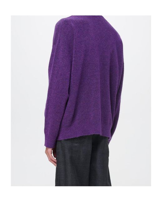 Roberto Collina Purple Long-Sleeved Knitwear for men
