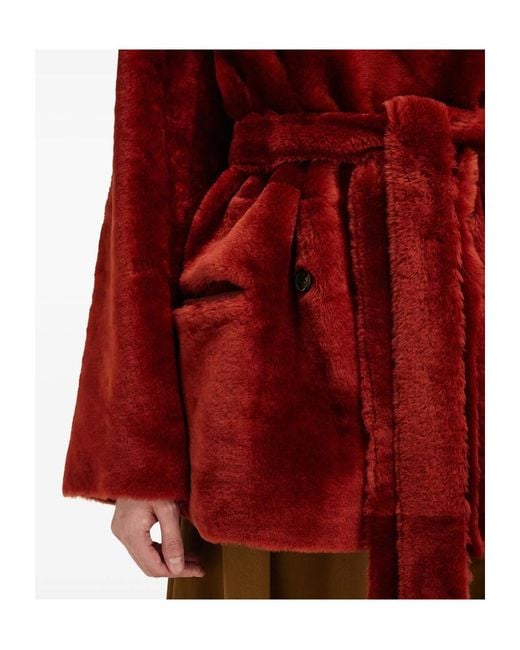Ferragamo Red Double-Breasted Coat