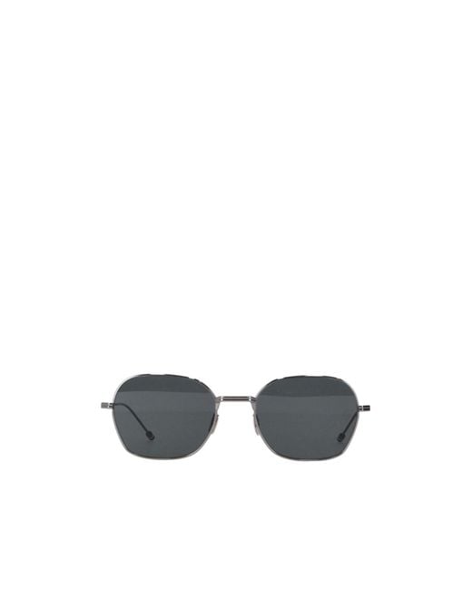 Thom Browne White Eyewear Geometric Frame Sunglasses
