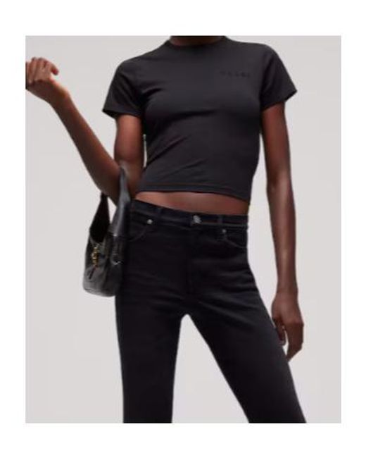 Gucci Black Cotton Jersey T-Shirt With Embroidery