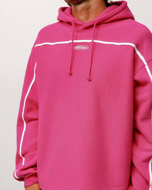 Stussy Pink Oval Pullover Hoodie for men