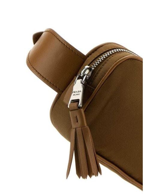 Prada Brown Re-Nylon Zipped Belt Bag