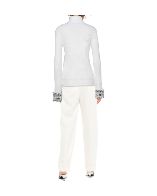 Dolce & Gabbana White Solid Color Polo Necks