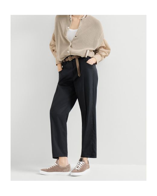 Brunello Cucinelli Brown Suede Sneakers With Precious Loop