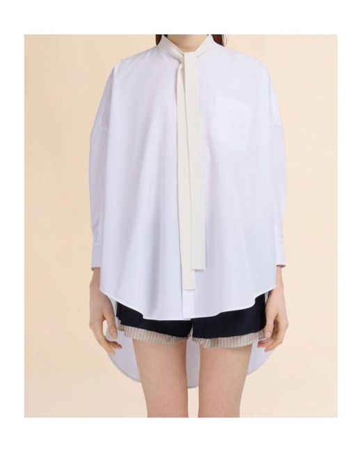 Marni White Bow Poplin Shirt