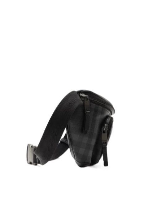 Burberry Black City Check Belt Bag for men