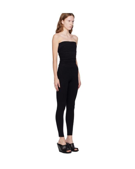 Khaite Blue Tela Strapless Fitted Jumpsuit