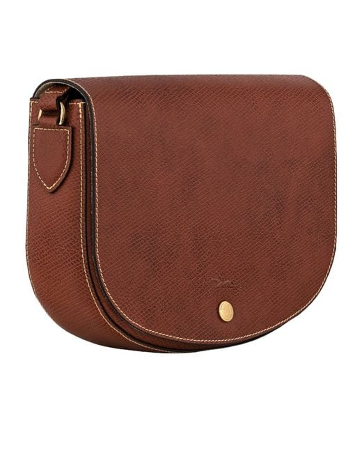 Longchamp Brown Medium Épure Leather Crossbody Bag