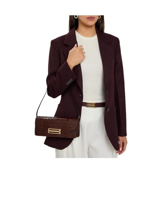 Victoria Beckham White Textured Casual Belt