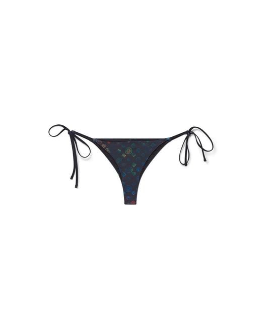 Casablanca Blue Monogram Bikini Button