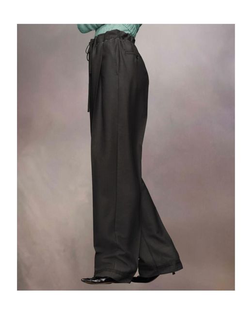 Maison Margiela Black Wide-Leg Trousers