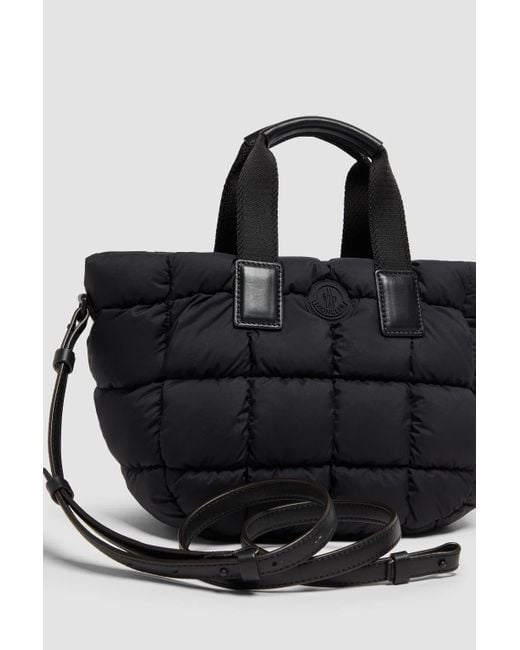 Moncler Black Logo Patch Mini Caradoc Tote Bag