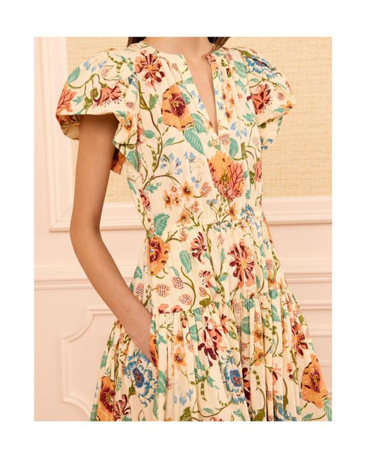 Ulla Johnson Metallic Pleated Midi Dress