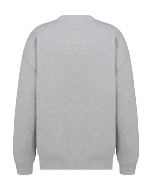 Dior Gray Christian Tag Sweatshirt, Oversized-Fit for men