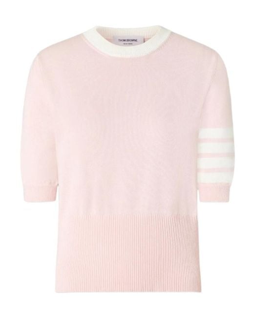 Thom Browne Pink Intarsia Dog Knitted Sweater