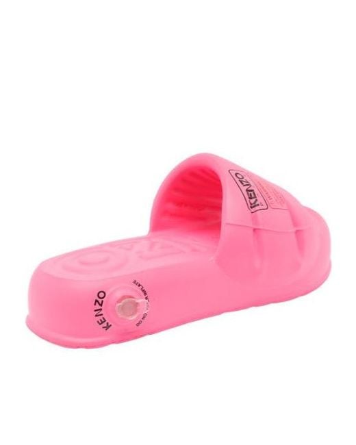 KENZO Pink Logo Detailed Slides