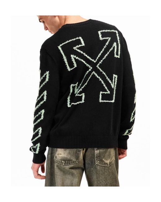 Off-White c/o Virgil Abloh Black Diagonal Arrow Crew Neck Jumper for men