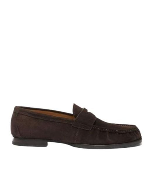 Scarosso Brown Fred Round-Toe Loafers for men