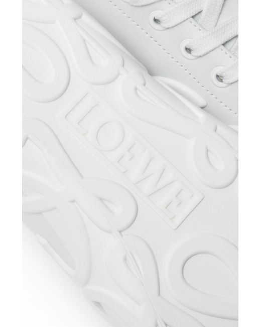 Loewe White Rise Lace-Up Sneakers