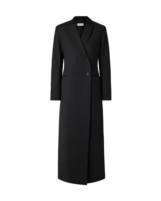 Kallmeyer Black Palmer Double-Breasted Wool-Blend Twill Coat