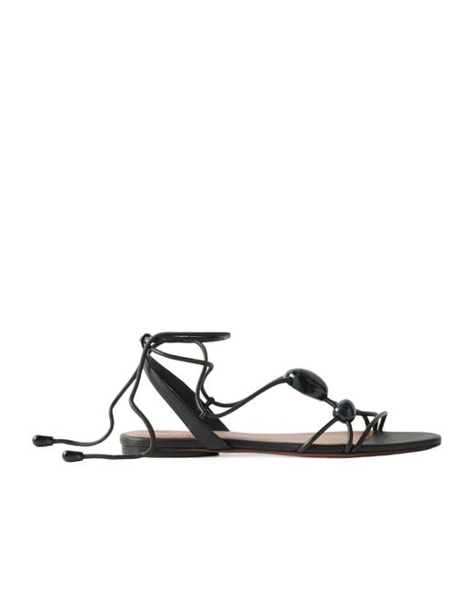 Zimmermann White Gleam Flat Sandals
