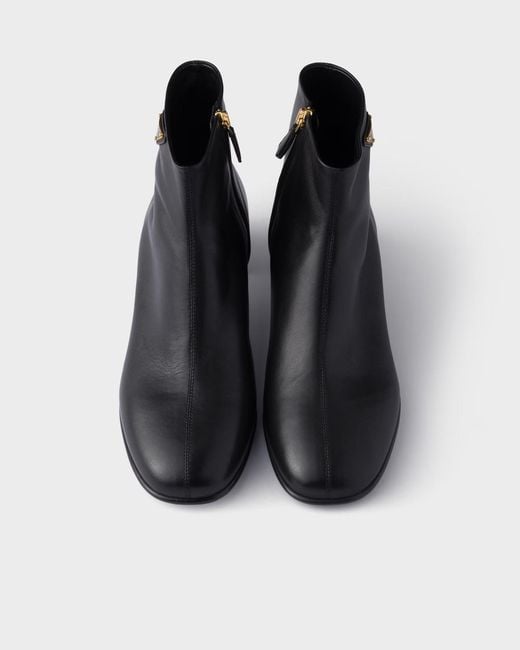 Prada Black Nappa Leather Booties