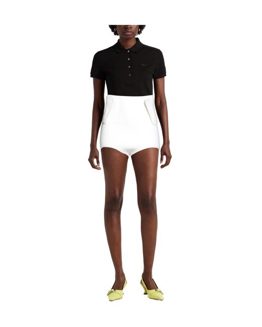 Sportmax White Solid Color Shorts