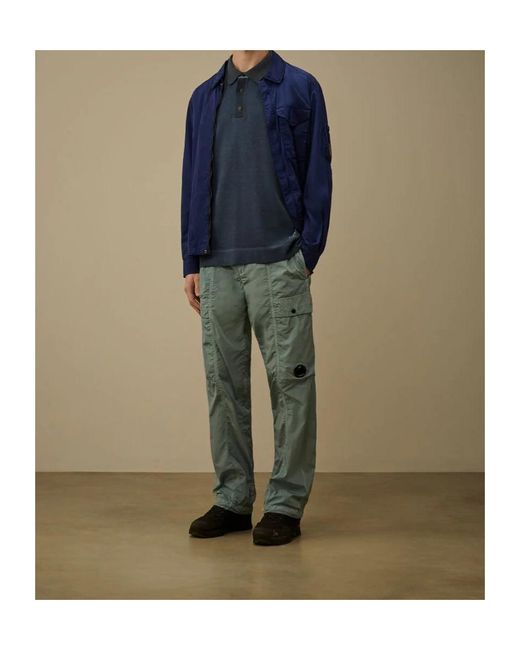 C P Company Blue Lens Pocket Half-Zip Sweater for men
