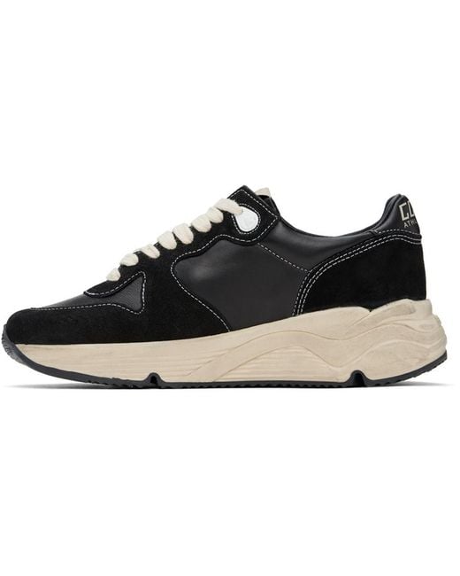 Golden Goose Deluxe Brand Black Running Sole Panelled Lace-Up Sneakers