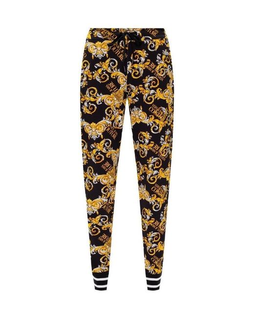 Versace Jeans Black Baroque Printed Sweatpants