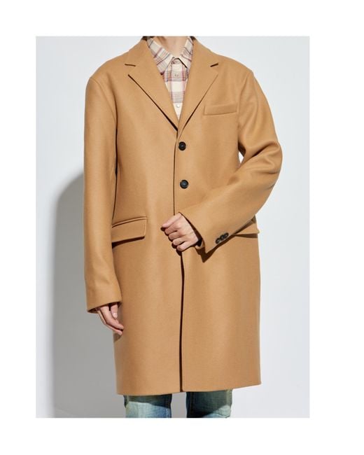 DSquared² Natural Single Breasted Mid-Length Coat for men