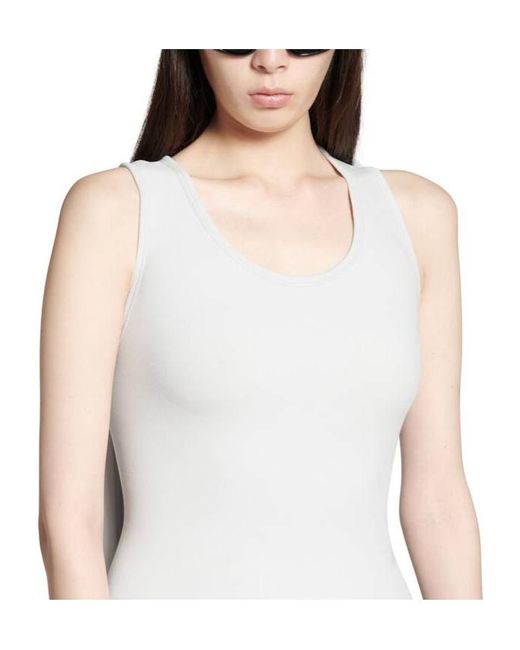 Balenciaga White Cb Tank Top Gown