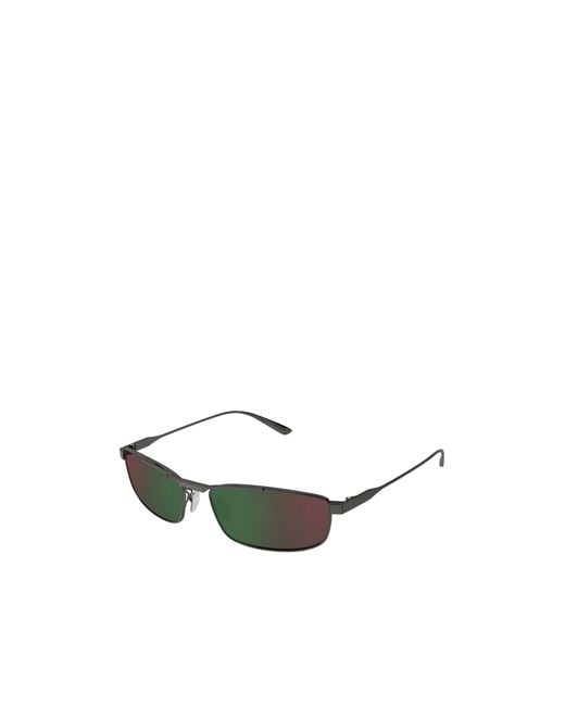 Balenciaga Green Eyewear Rectangular Frame Sunglasses for men