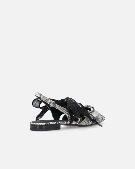 Pinko Black Bow Pointed-Toe Slingback Pumps