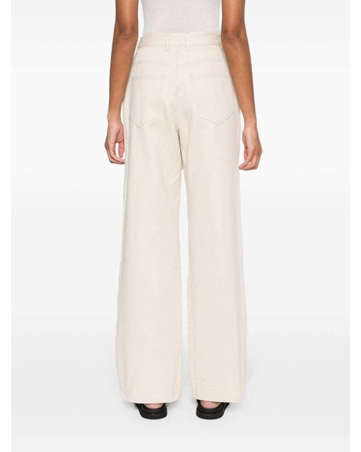 Soeur White Alissio Wide-Leg Trousers