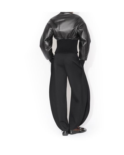 Alaïa Black Virgin Wool Petal Trousers